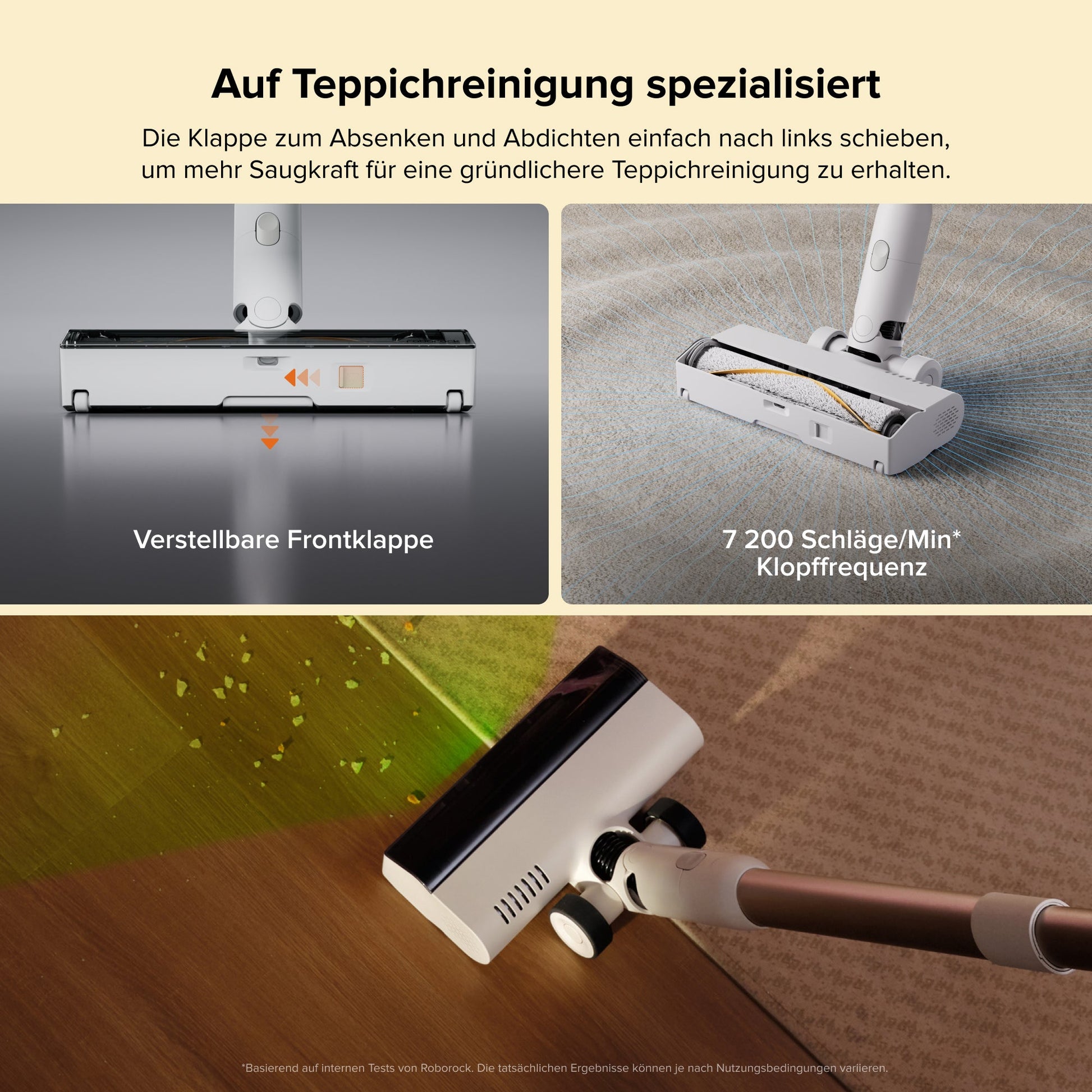Roborock H60 Hub Absaugstation und Handgerät für flexible Reinigung im Haushalt