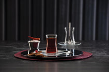 Heybeli Teeglas 160 ml Detailansicht transparentes Glas mit Untertasse