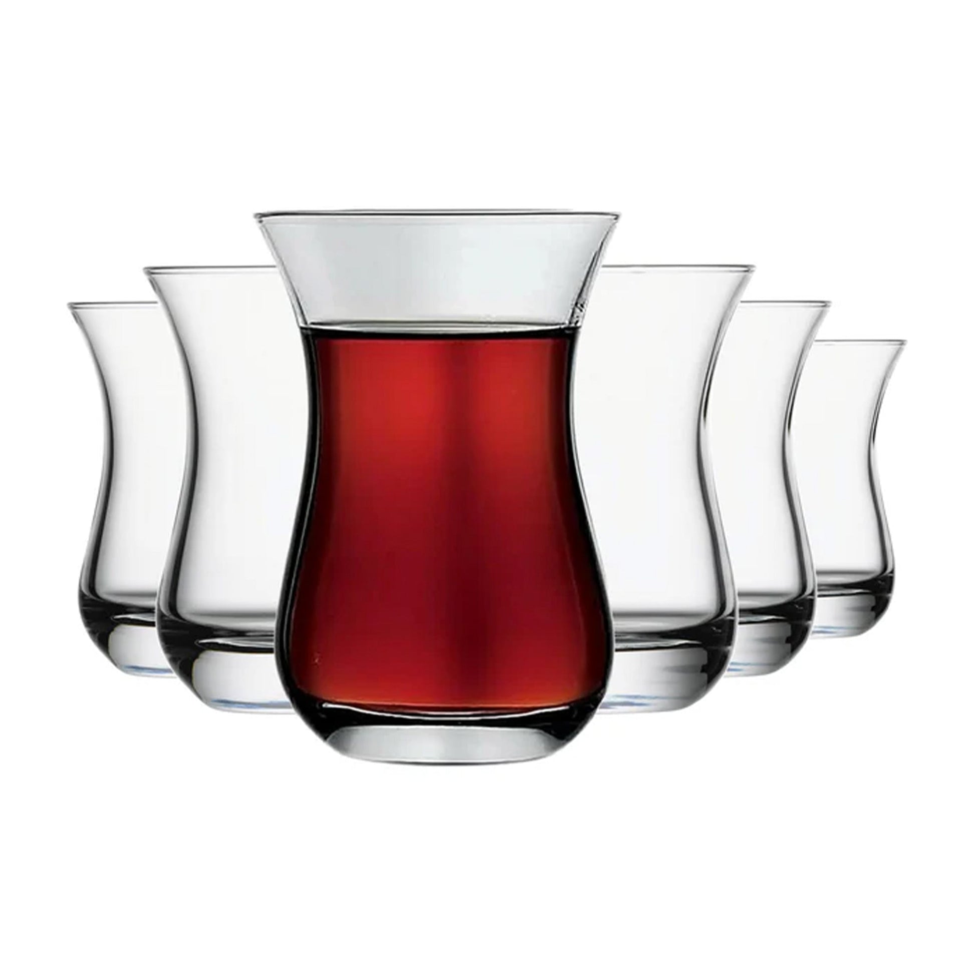 Aida Teegläser 6er Set klares Glas für Çay und Gäste