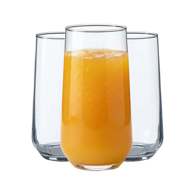 Longdrinkgläser 470 ml 3er Set transparentes Glas für Cocktails