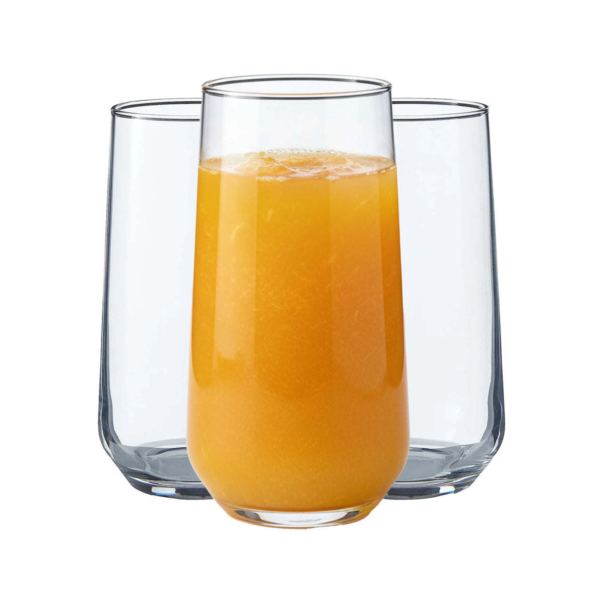 Drei Trinkgläser 470 ml klares Glas für Haushalt und Gäste