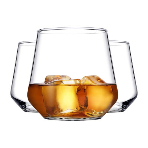 Pasabahce Allegra Whiskygläser 345 ml im 3er Set aus transparentem Glas