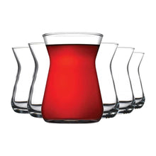 Pasabahce Basic Irem Teeglas 132 ml 6er Set klares Glas für türkischen Tee