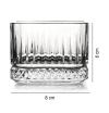 Pasabahce Elysia Glasschale Maßansicht 80x80mm im HELDENA Sortiment
