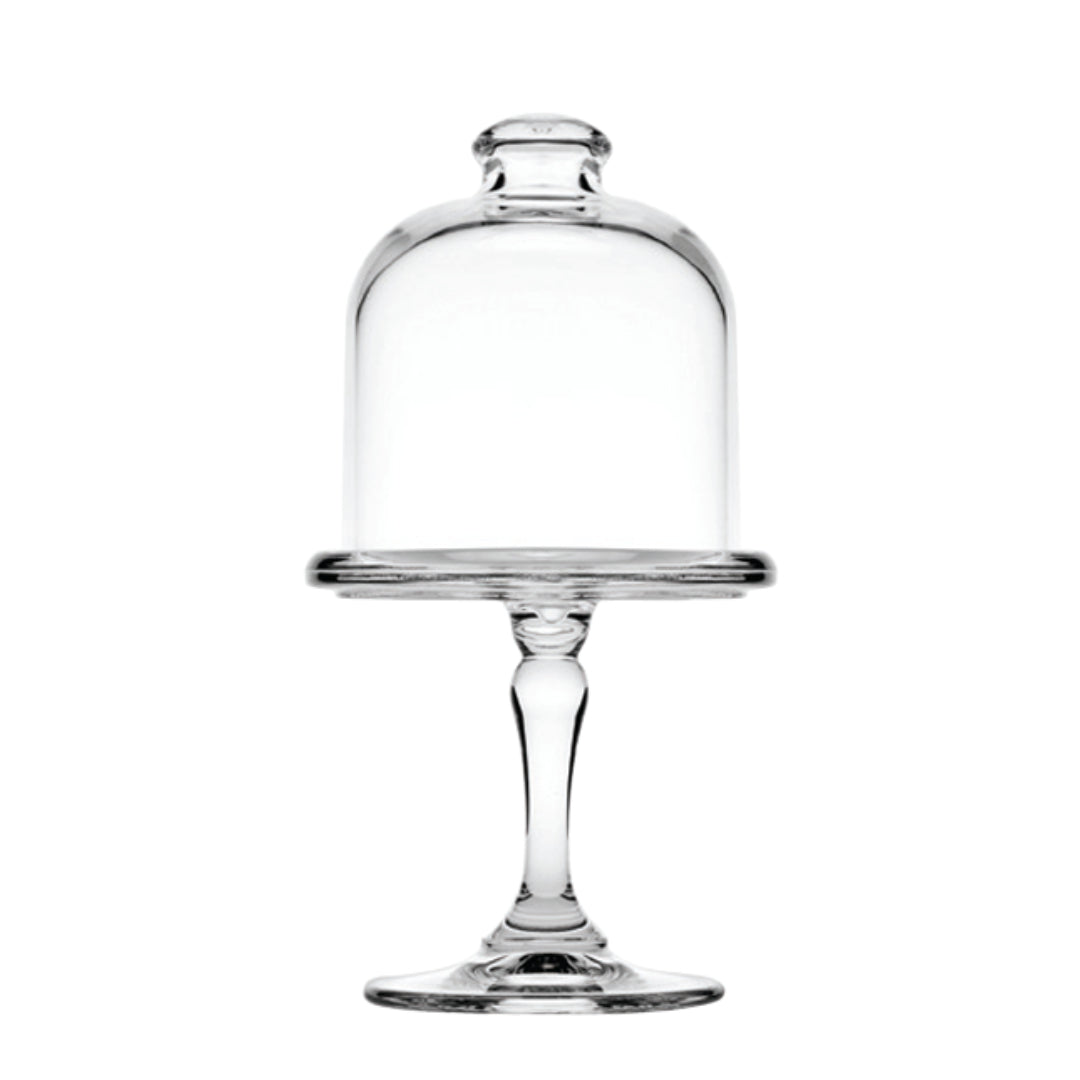 Glasglocke Pasabahce Servierglocke mit Fuß Seitenansicht transparent 100mm Haube
