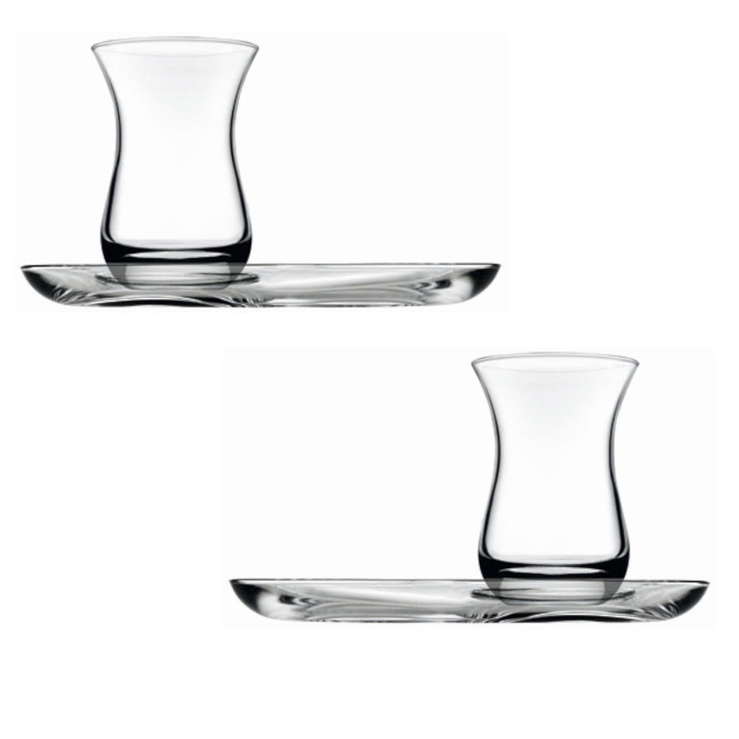 Pasabahce Incebelli Teeglas 125 ml mit Untertasse für türkischen Çay