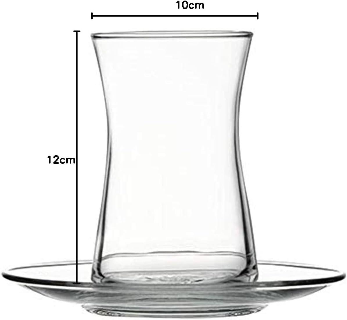 Pasabahce Teeglas Heybeli 10 cm Höhe klassische Tulpenform für Teegenuss
