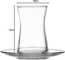 Pasabahce Teeglas Heybeli 10 cm Höhe klassische Tulpenform für Teegenuss