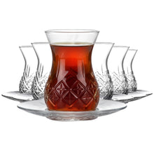 HELDENA Timeless Teeset 155 ml 6er Set Teegläser mit Untertassen aus klarem Glas