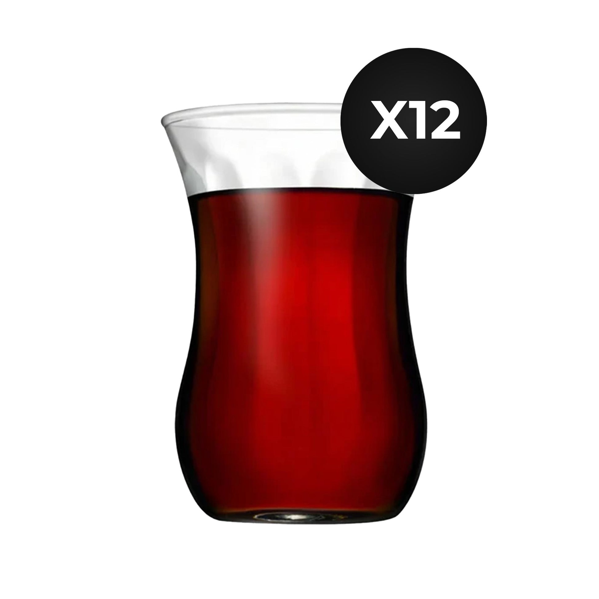 Türkische Teegläser 120 ml mit Rillenstruktur für moderne Küchen