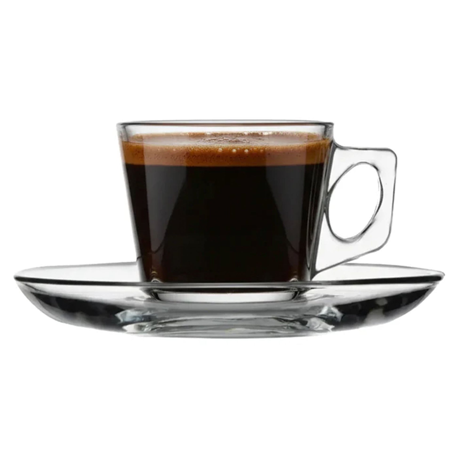 Pasabahce Vela Espresso-Set 80 ml 12-tlg. Glastassen mit Untertassen