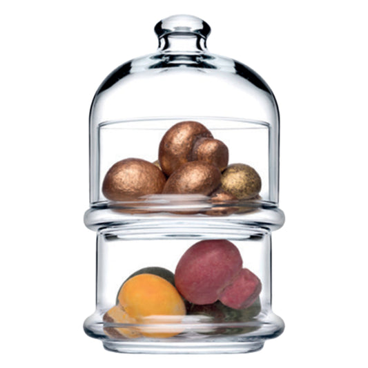 Pasabahce Villa Patisserie Servierschalen mit Haube - 2-tlg. Set à 230 ml