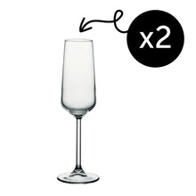 Pasabahce Allegra Champagnergläser 195 ml im 2er Set aus transparentem Glas