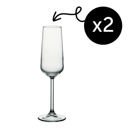 HELDENA Champagnergläser 195 ml – 2er Set Sektgläser