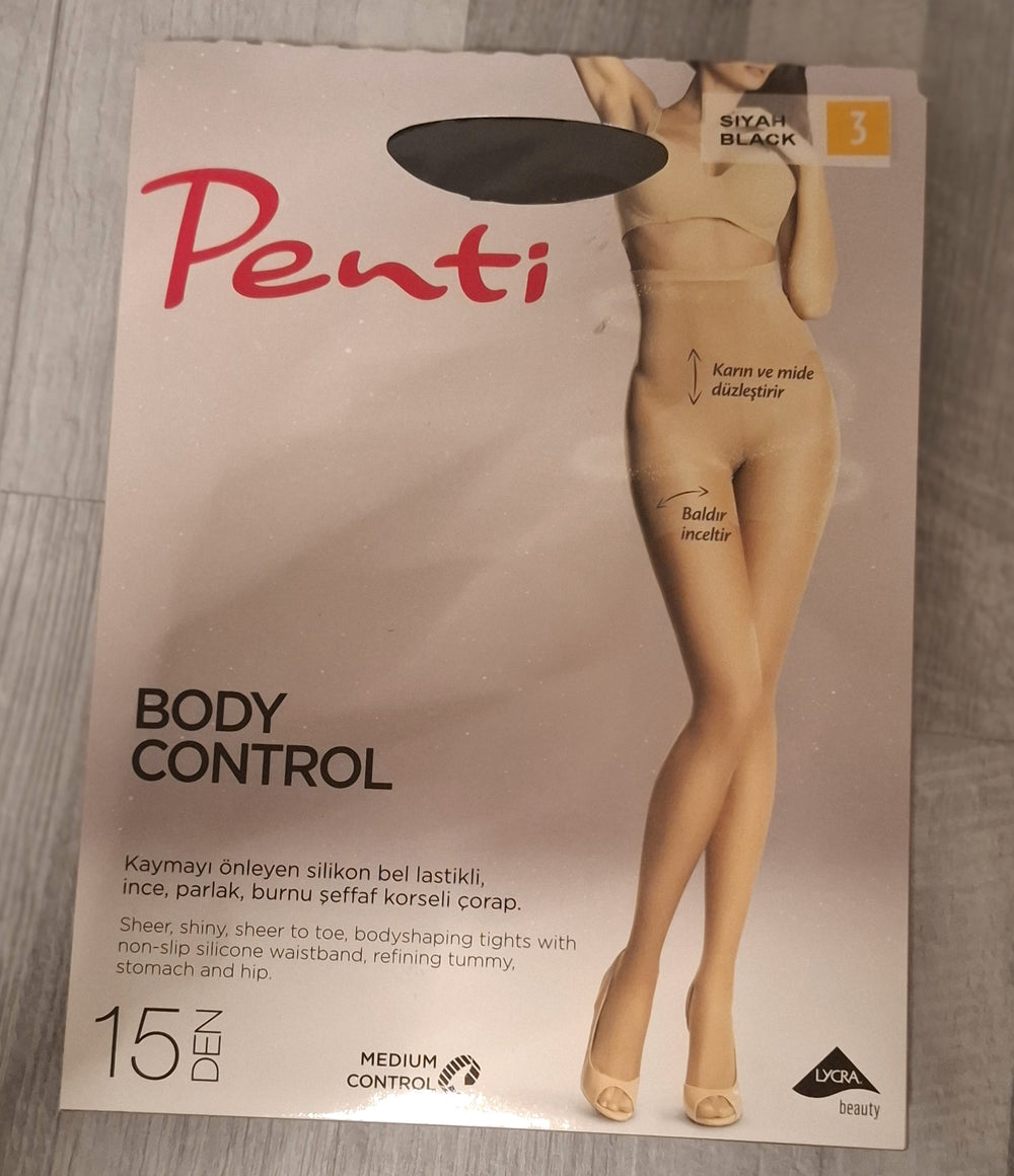 Penti Body Control Strumpfhose 15 DEN Schwarz – Originalverpackung Größe L (3)