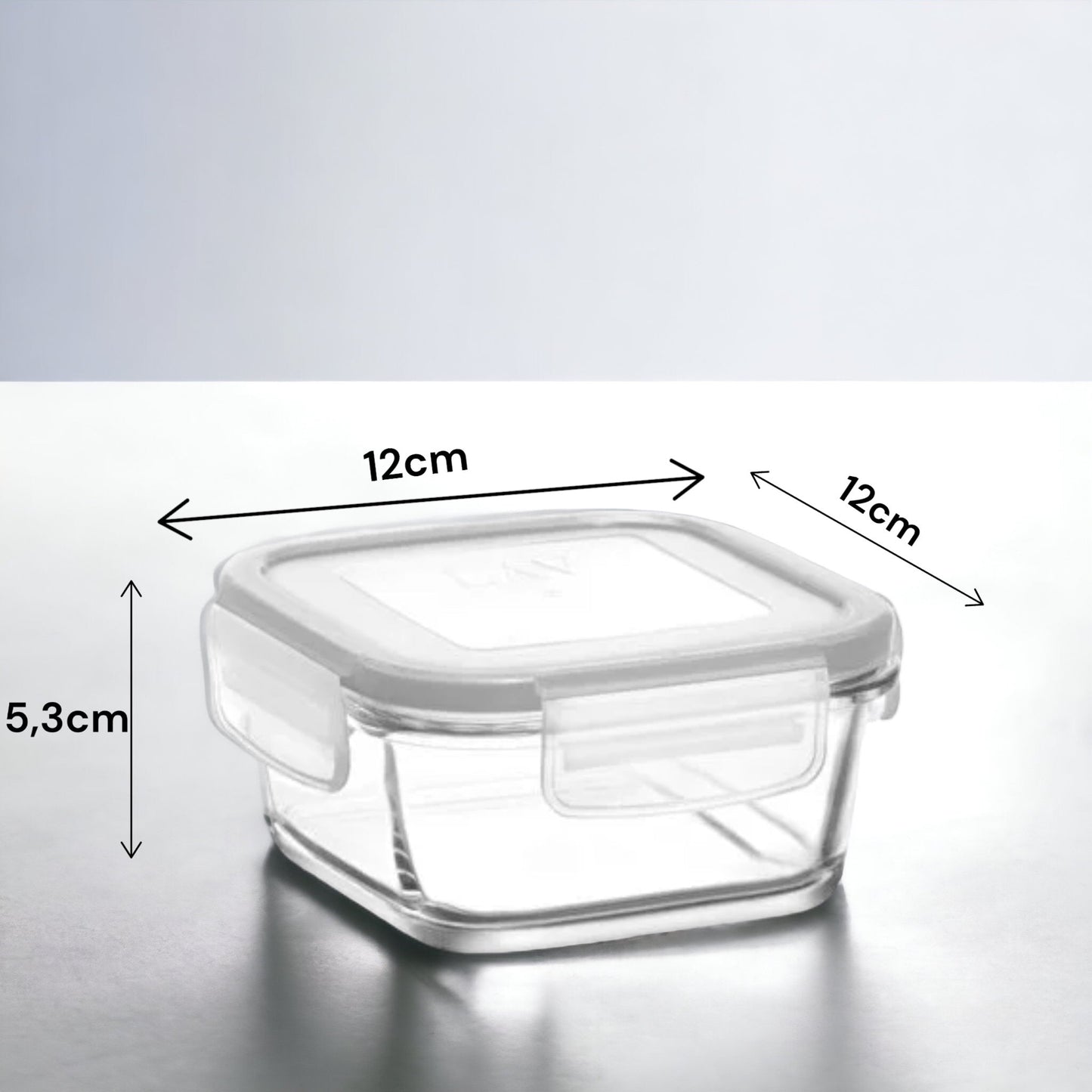 Transparente Frischhaltedose 375 ml für Kühlschrank und Meal Prep