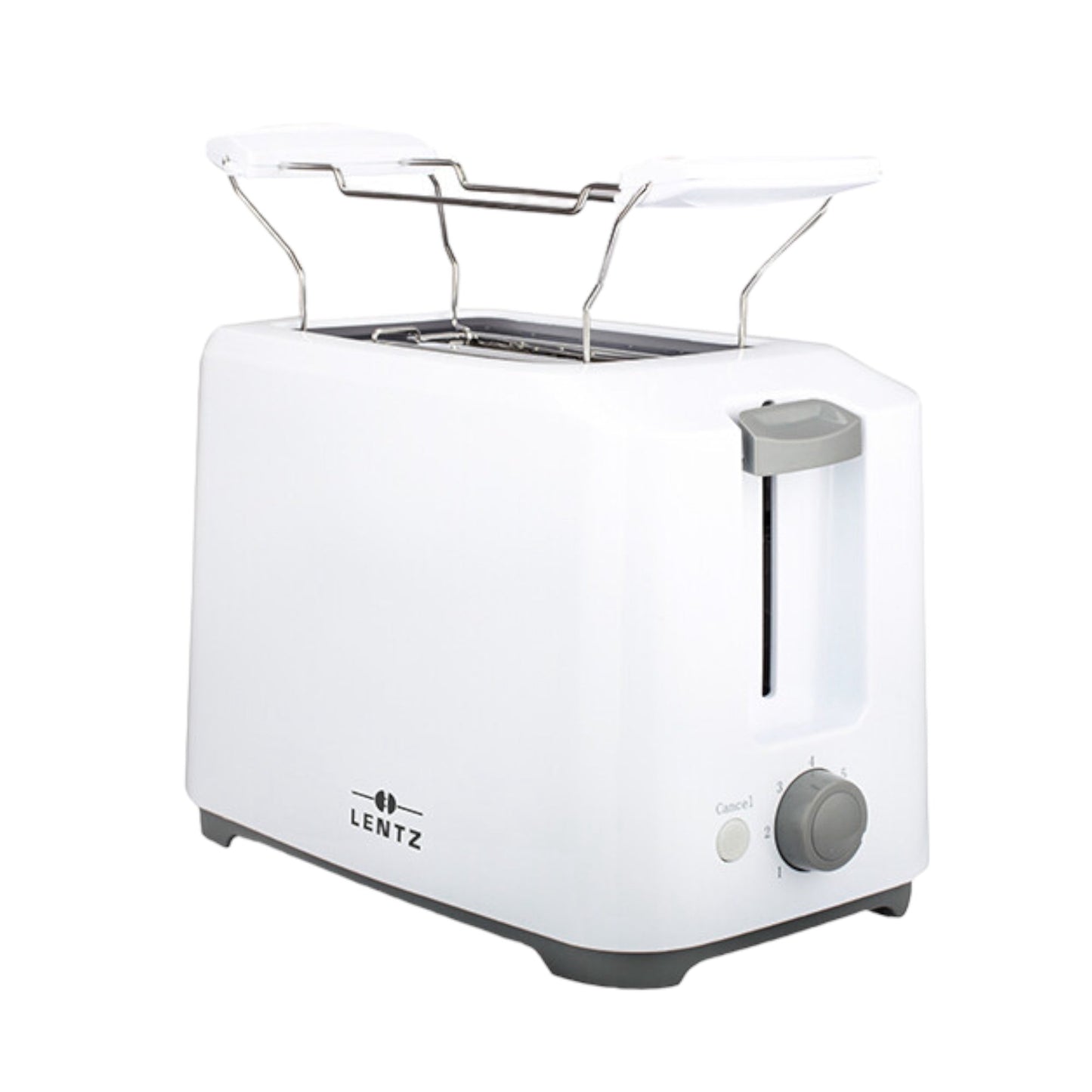 LENTZ Toaster 2-Scheiben 700W Weiss fuer Toast und Fruehstueck