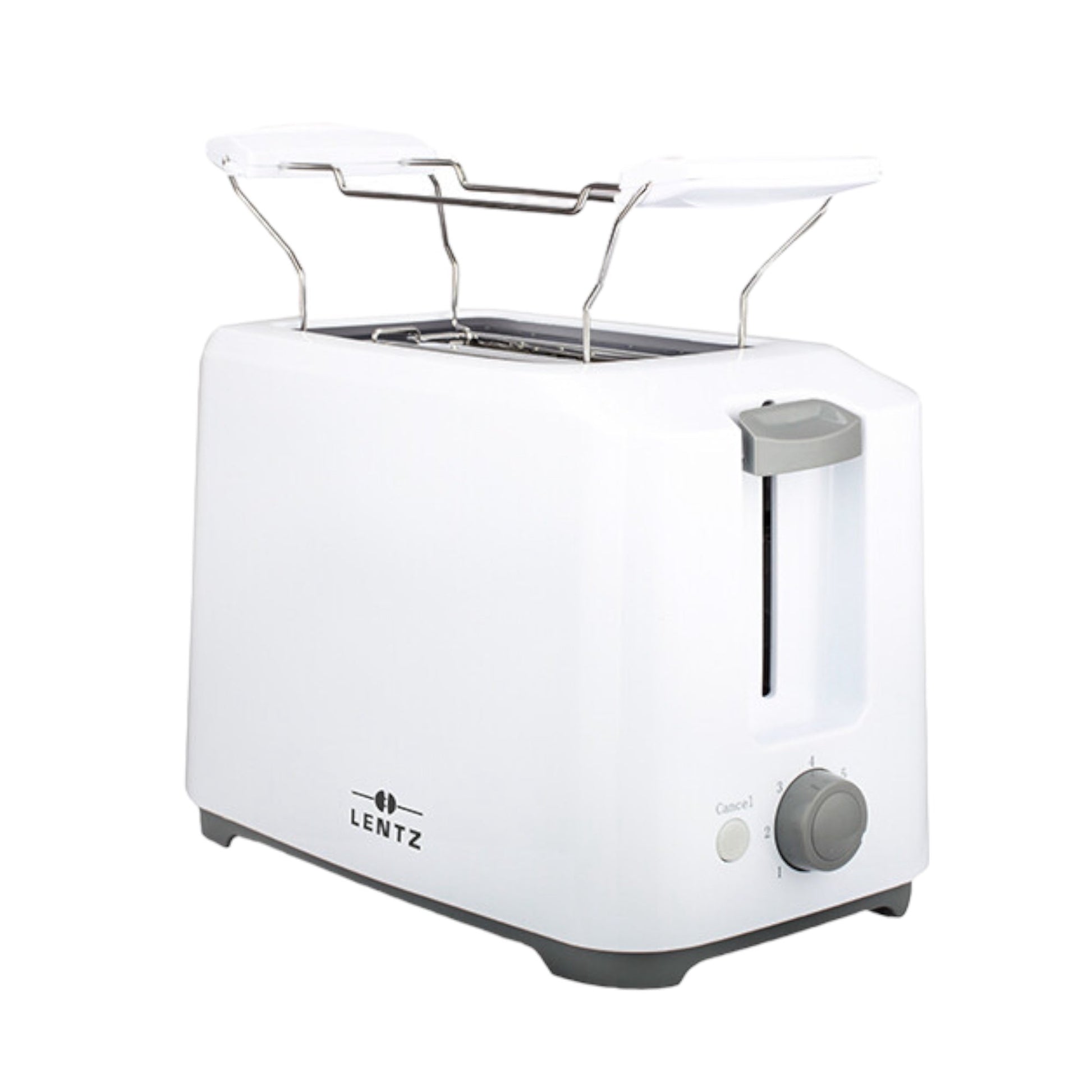 LENTZ Toaster 2-Scheiben 700W Weiss fuer Toast und Fruehstueck