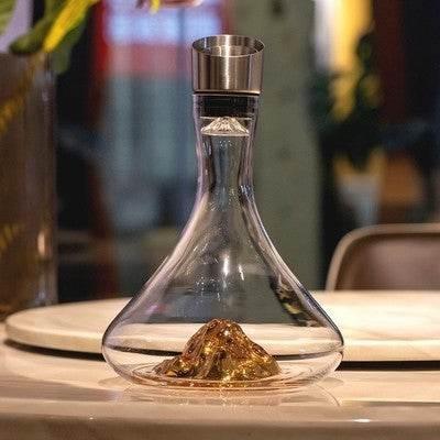 Kristallglas Dekanter transparent mit Wasserfall Form für Home Bar und Weinservice