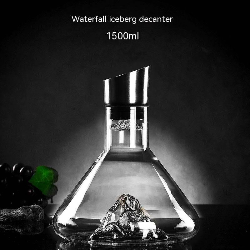 Großer Rotwein Dekanter 1500 ml bis 1800 ml aus transparentem Kristallglas