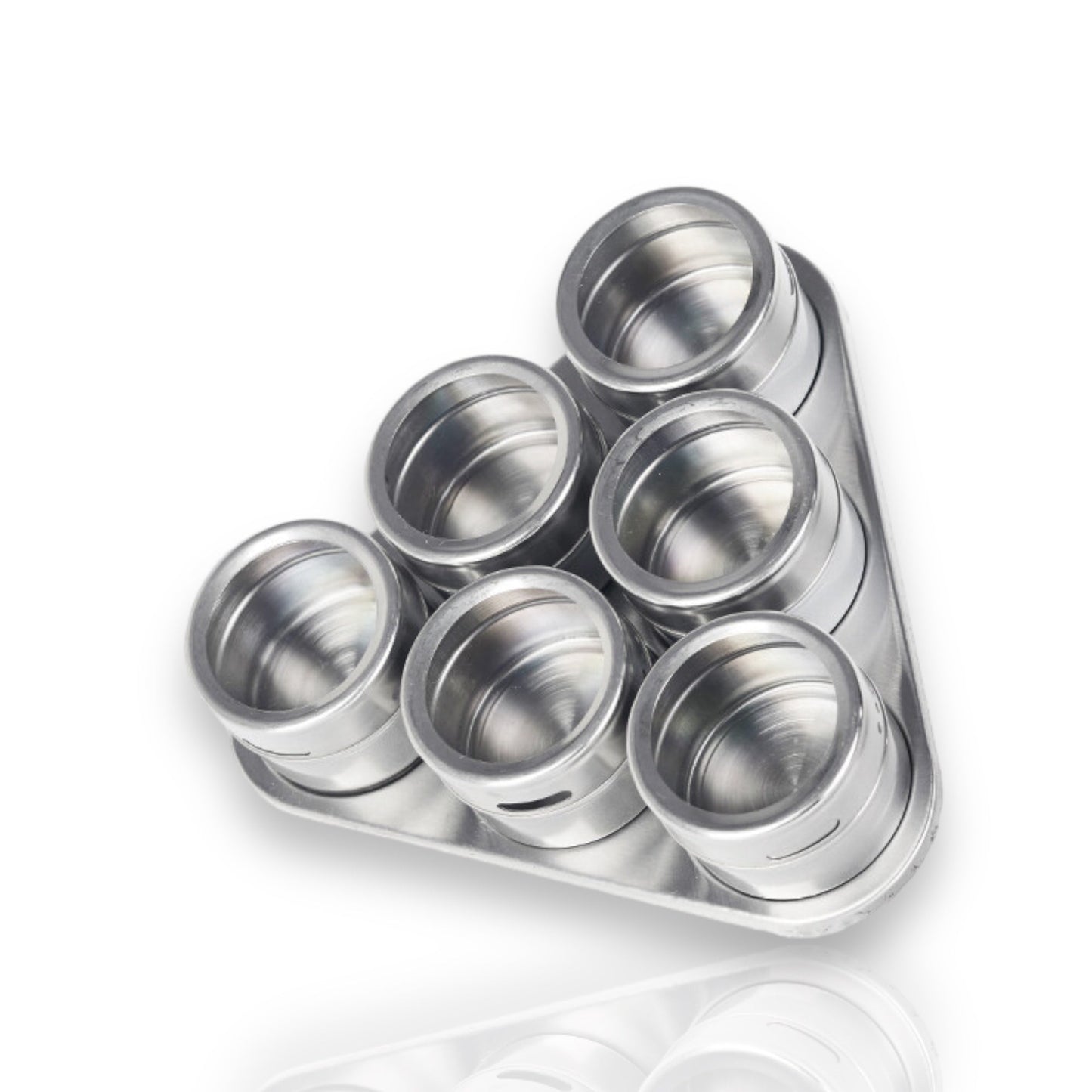Schäfer Gewürzdosen-Set 7-tlg. – Metallic Schwarz/Silber/Rot | HELDENA