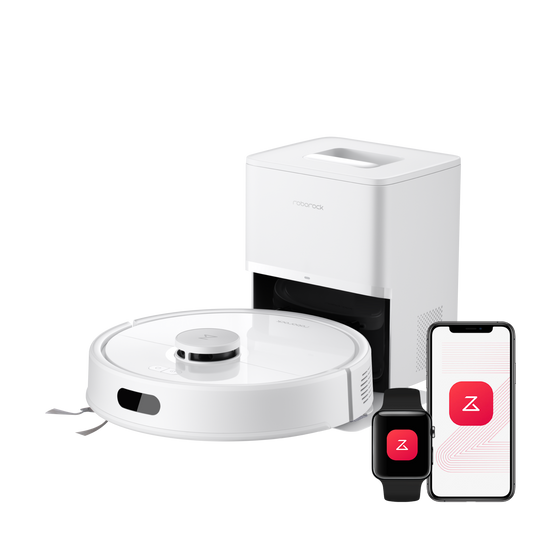 Roborock Q7 L5+ weißer Saugroboter mit RockDock Plus Absaugstation