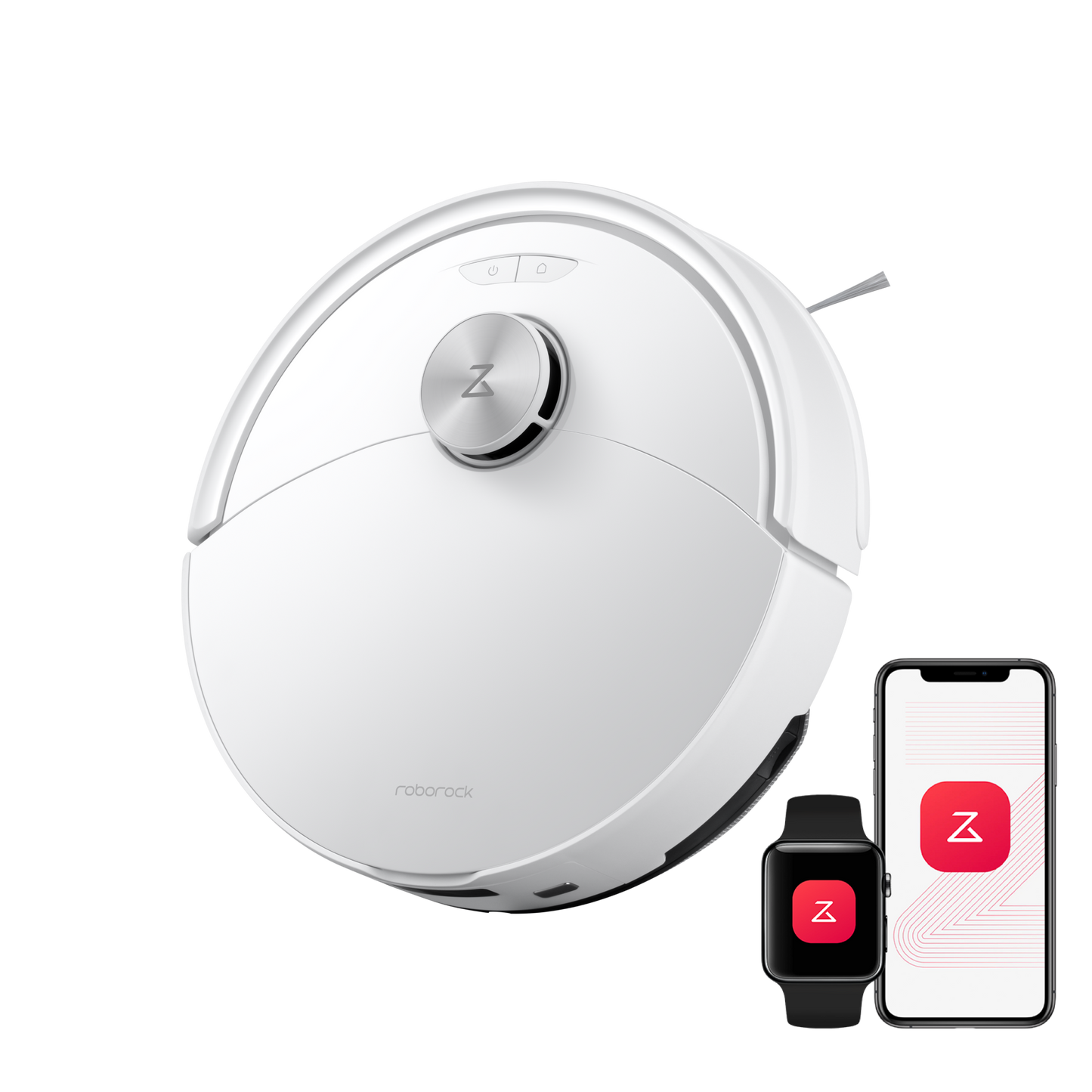 Roborock Q10 S5 weißer Saugroboter mit Ladestation für Hartboden und Teppich