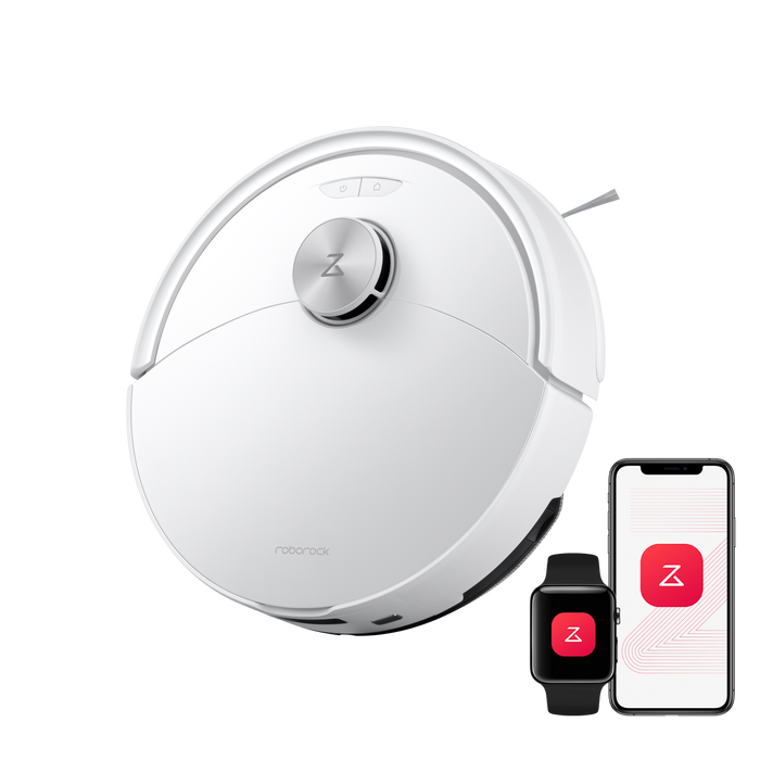 Roborock Q10 S5 weißer Saugroboter mit Ladestation für Hartboden und Teppich