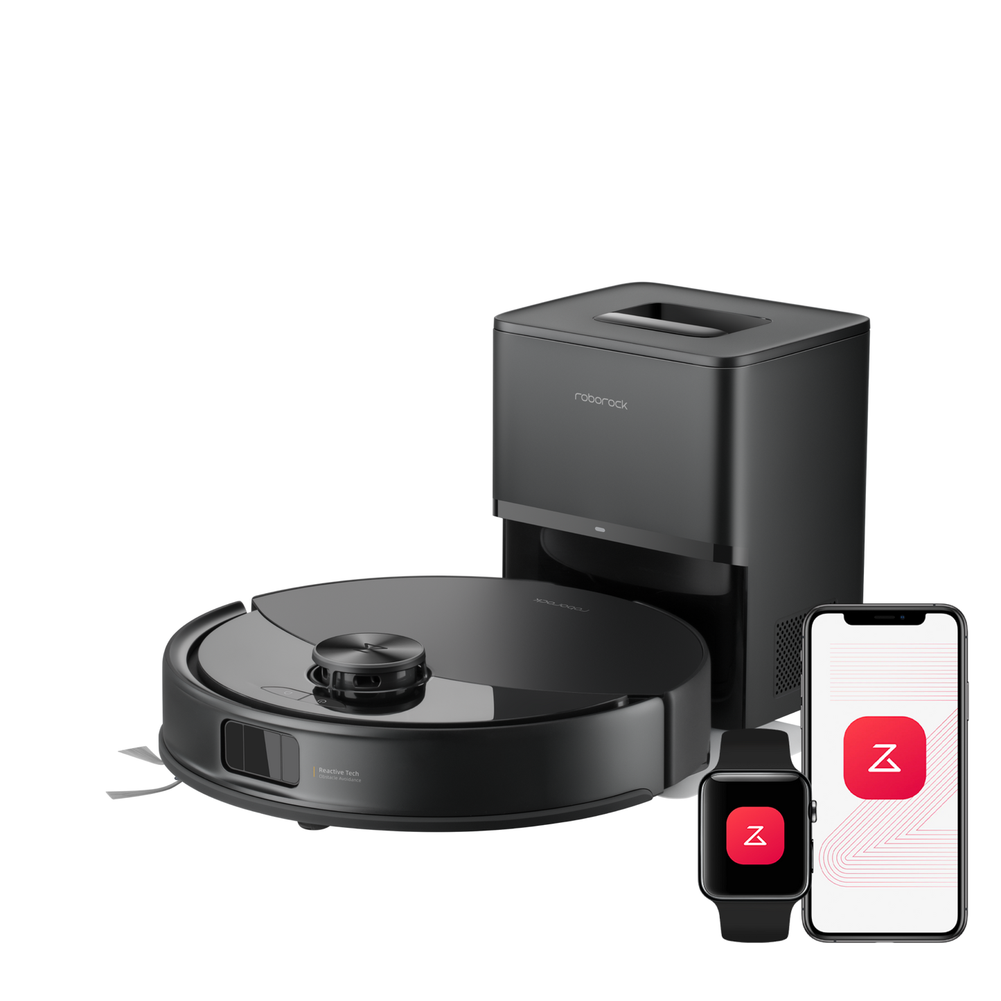 Roborock Q10 S5+ schwarzer Saugroboter Set mit Auto-Entleerungsstation