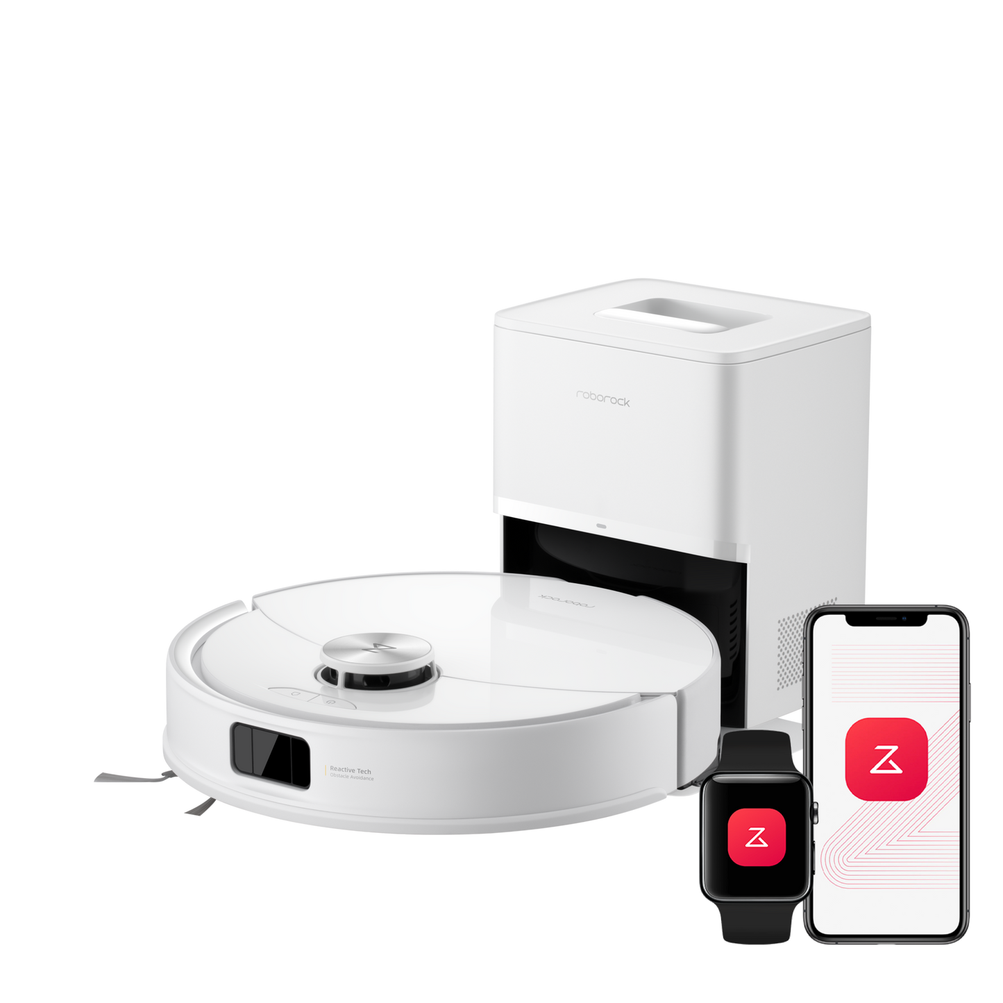 Roborock Q10 S5+ schwarzer Saugroboter mit RockDock Plus Absaugstation