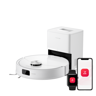Roborock Q10 S5+ schwarzer Saugroboter mit RockDock Plus Absaugstation