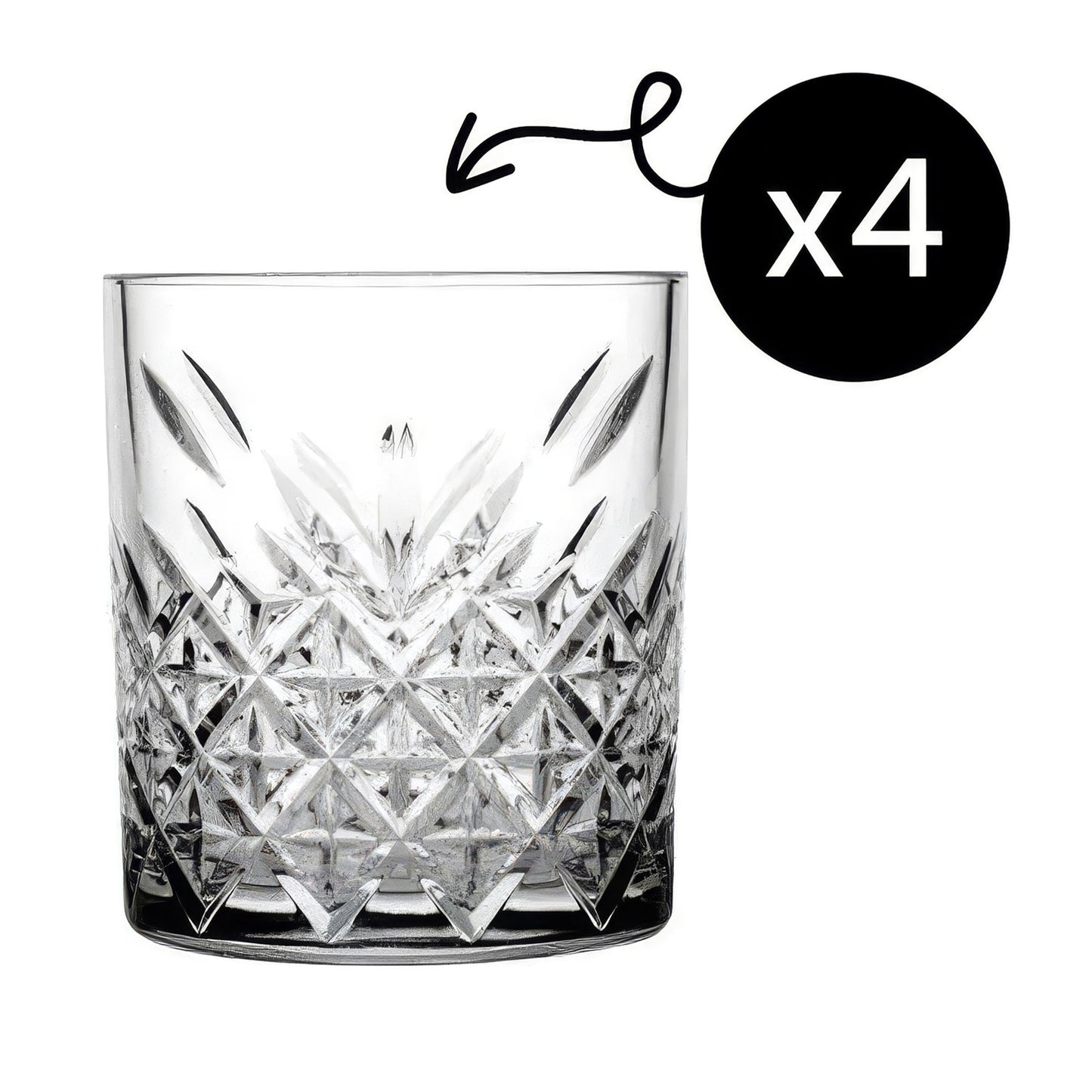 Timeless Whiskyglas 205 ml Detailansicht Facettenmuster elegantes Design