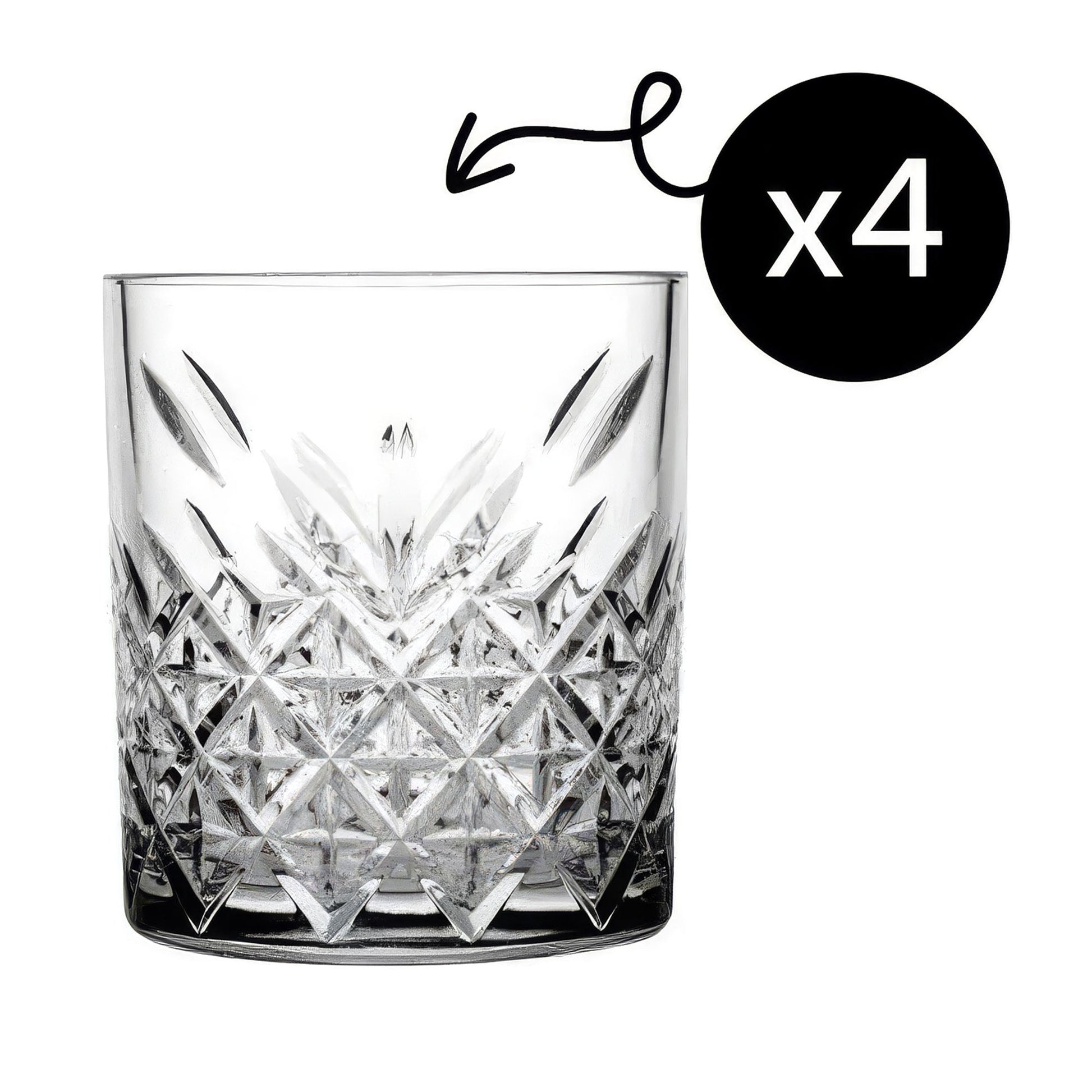 Timeless Whiskyglas 205 ml Detailansicht Facettenmuster elegantes Design