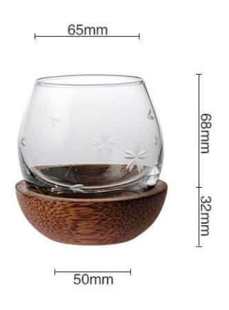 Detailansicht HELDENA Whiskyglas SHAKER mit transparentem Kristallglas