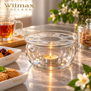 Wilmax Stövchen für Teekannen Transparent Glas – Anwendungs- oder Detailansicht; Lieferumfang: 1 Stück