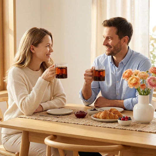 Wilmax Kaffeetasse 400 ml 6er-Set Transparent Borosilikatglas – Anwendungs- oder Detailansicht; Lieferumfang: 6 Stück