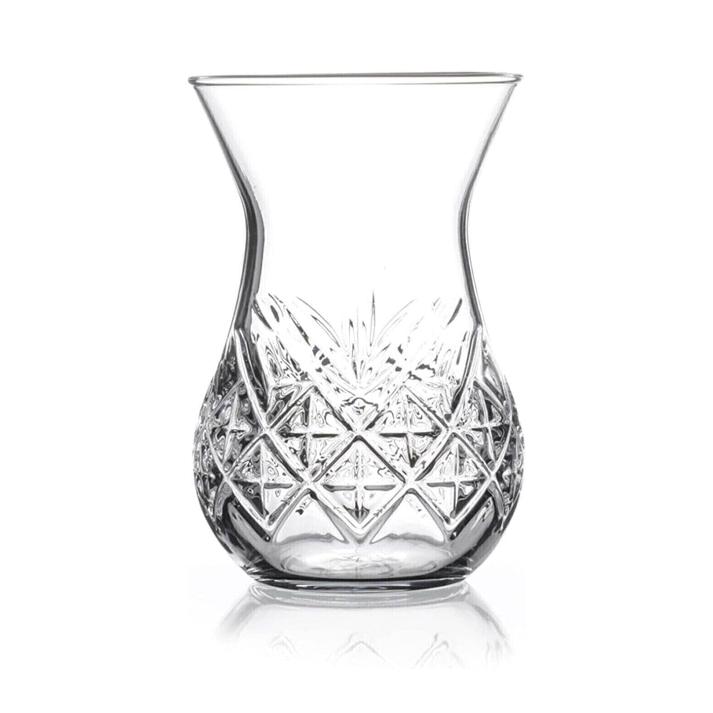 Pasabahce Timeless Teeglas Facettendesign Detailansicht transparent