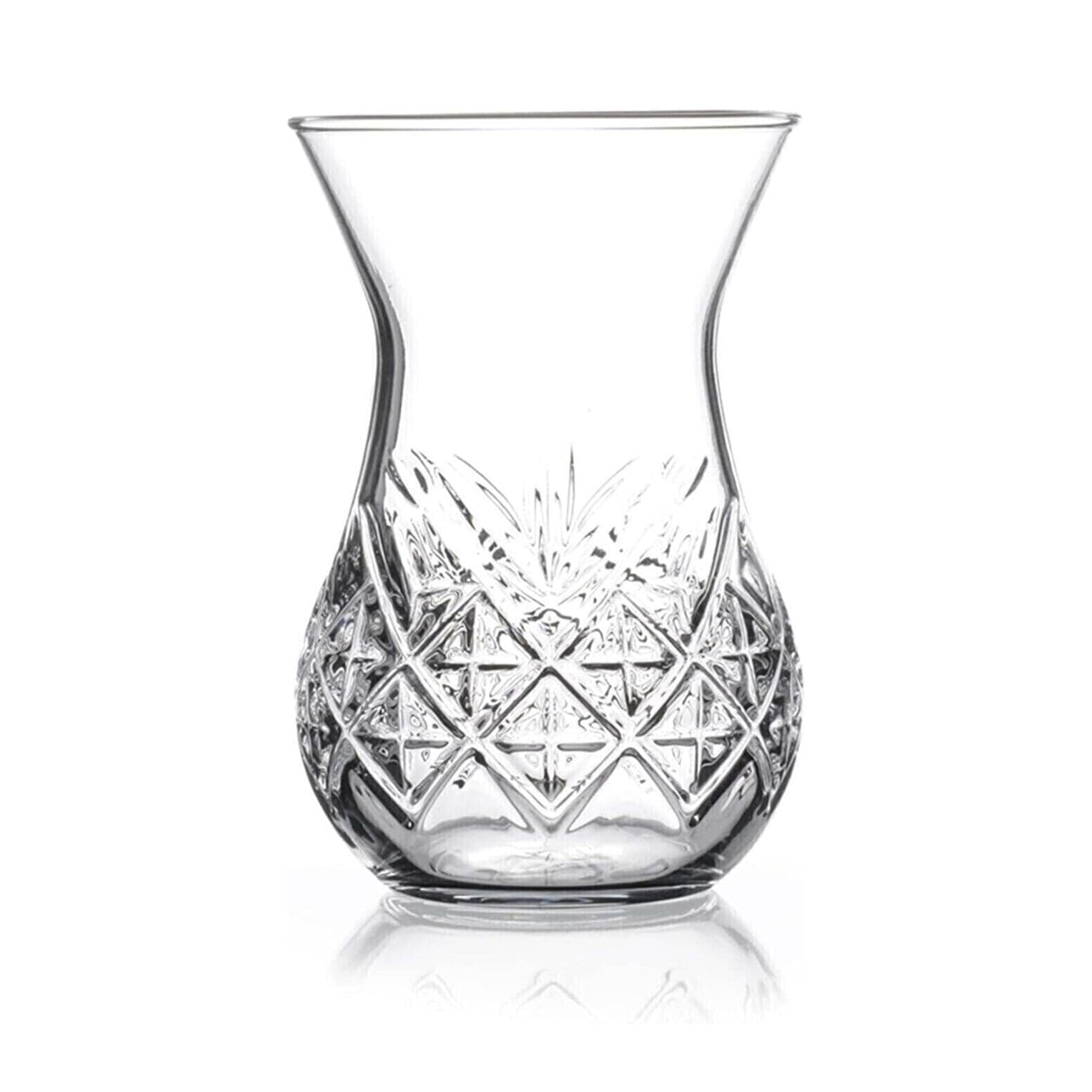 Pasabahce Timeless Teeglas Facettendesign Detailansicht transparent