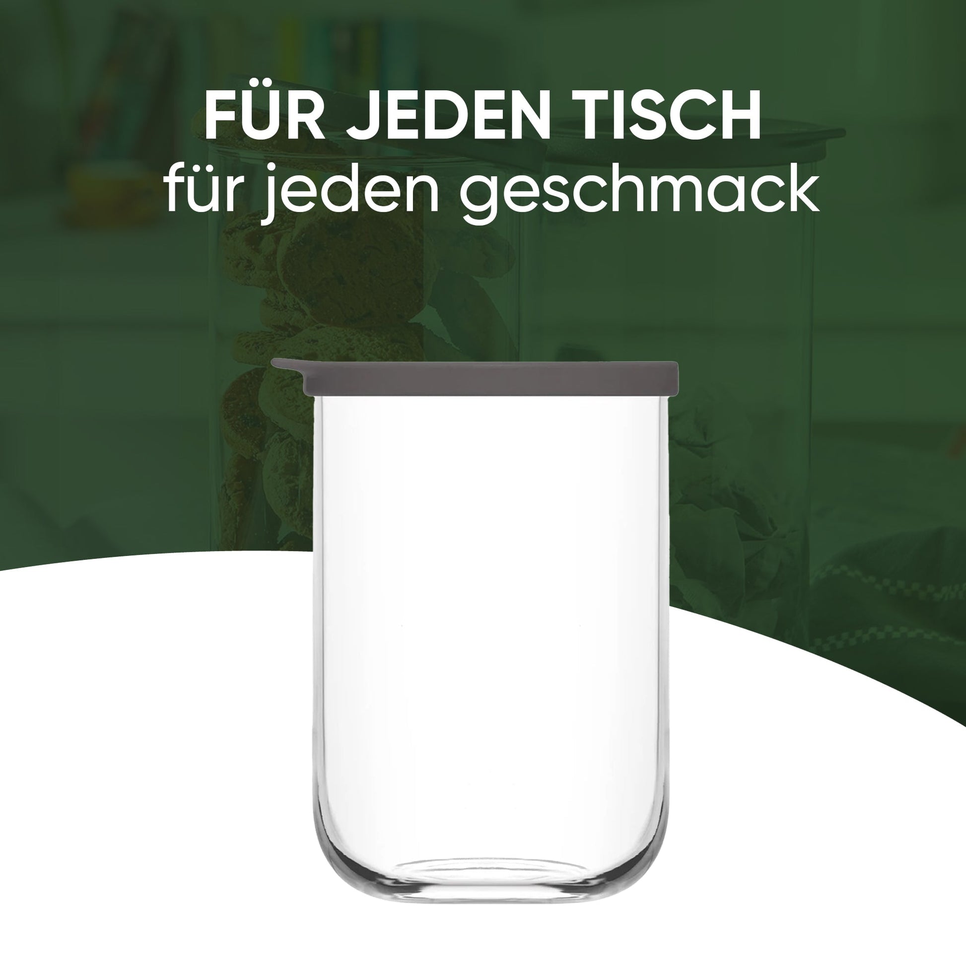 LAV DUO Vorratsdosen 3er Set aus Glas für Vorräte Reste und Aufbewahrung
