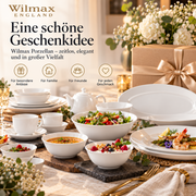 Wilmax Schale 700 ml 15 cm 4er-Set Weiß Porzellan – Anwendungs- oder Detailansicht; Lieferumfang: 4 Stück