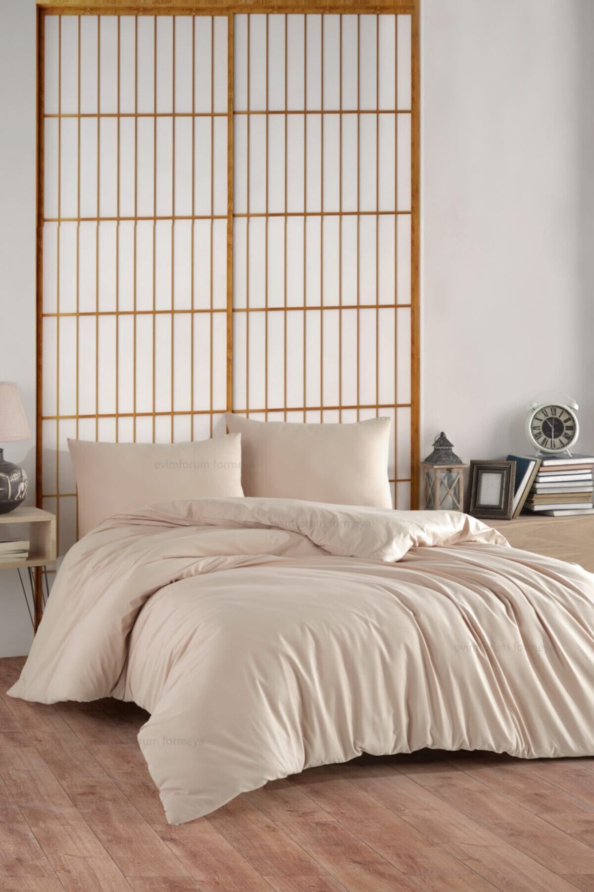 HELDENA Bettwäsche-Set Beige – 100% Baumwolle, ohne Spannbettlaken