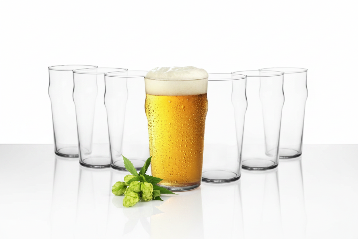 Nonic Biergläser 6er Set für Pub Style Hausbar Gäste und gesellige Abende