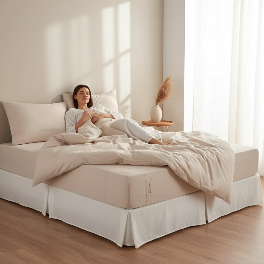 HELDENA Bettwäsche Set Braun – 100% Baumwolle Ranforce mit Spannbettlaken