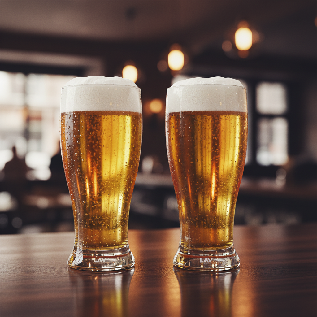 LAV Brotto Bierglas 565 ml stabile Form für Bier und Craft Beer
