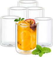 Wilmax Doppelwandiges Glas 200 ml 6er-Set Transparent – Produktansicht; Lieferumfang: 6 Stück