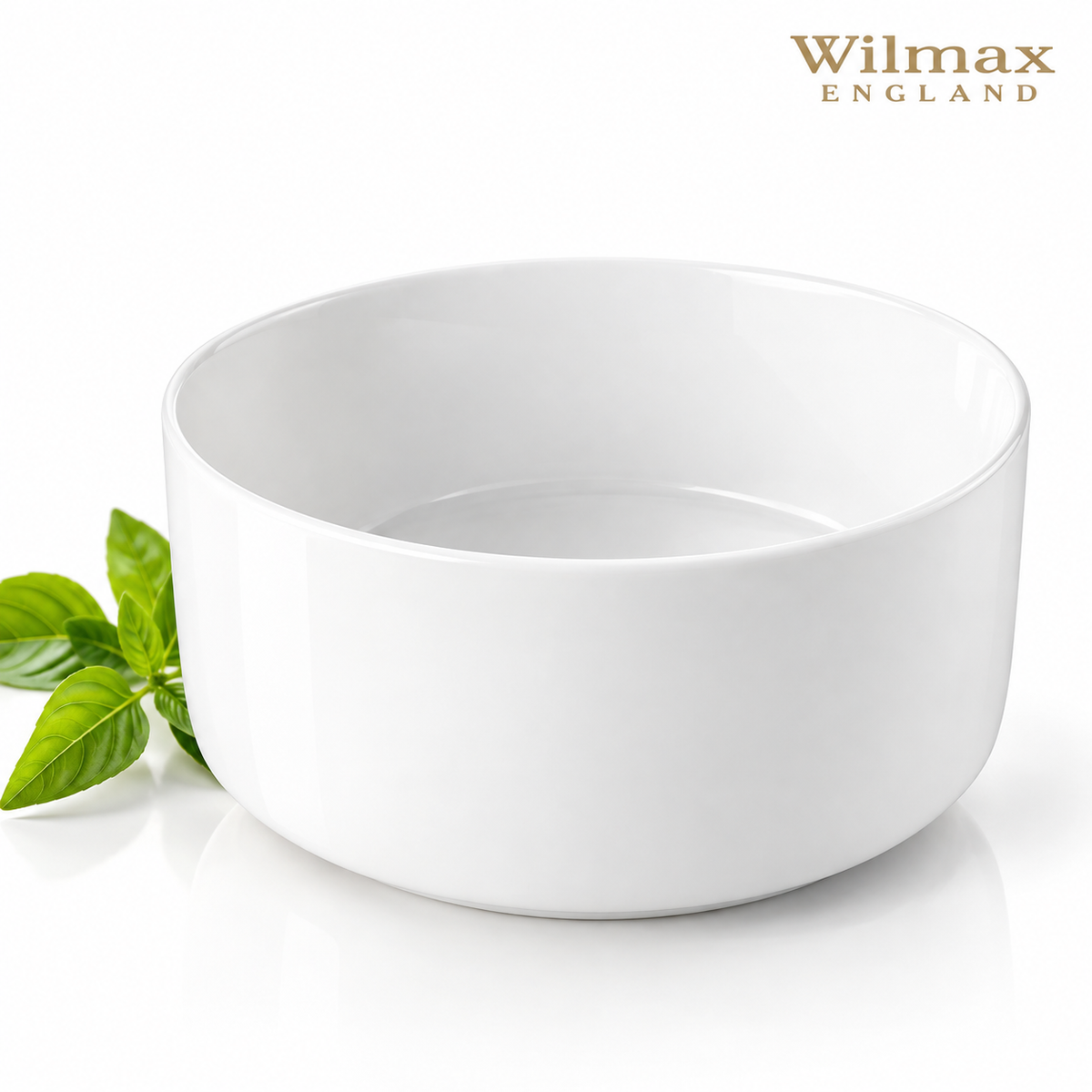 Wilmax Schale 20 cm 2630 ml Weiß Porzellan – Produktansicht; Lieferumfang: 1 Stück