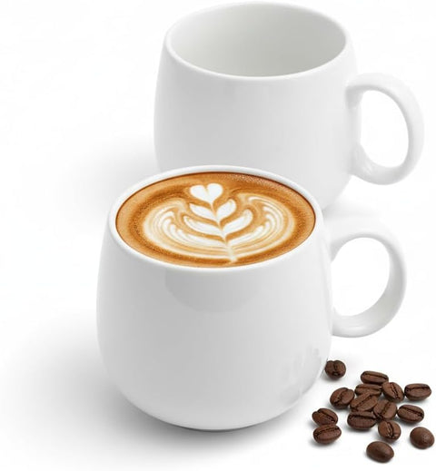 Wilmax Tasse 400 ml 2er-Set Weiß Porzellan