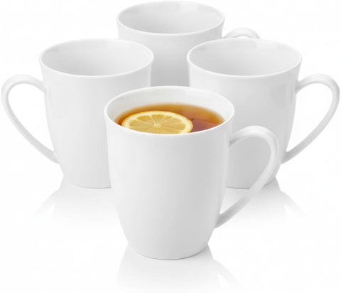 Wilmax Tasse 380 ml 4er-Set Weiß Porzellan