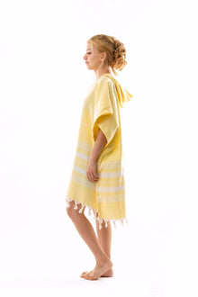 HELDENA Baumwoll-Poncho Gelb S/M als praktisches Badtextil für moderne Badezimmer