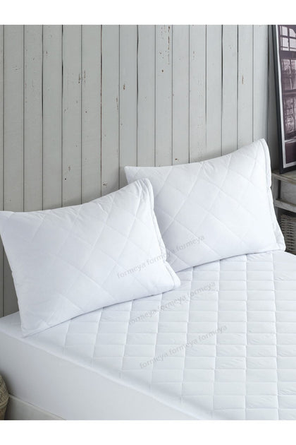 HELDENA Kissenschoner 2er-Set – Mikrofaser gesteppt mit Reißverschluss, 50×70 cm